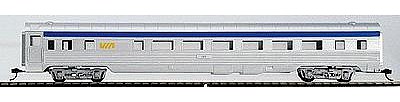 Con-Cor 85 Streamlined Coach Via Rail (silver & blue) HO Scale Model Train Passenger Car #70111