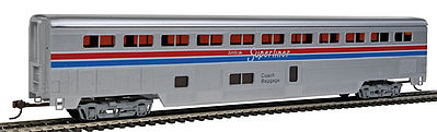 Con-Cor 85 Streamlined Superliner Amtrak Phase II Coach/Baggage HO Scale Model Passenger Car #821