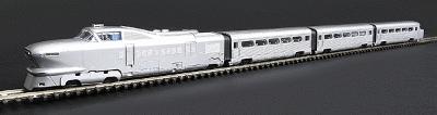 Con-Cor AeroTrain 3-Car Train-Only Set Standard DC Silver, Unlettered N Scale #8760
