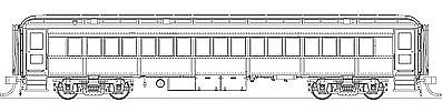Con-Cor 65 Heavyweight Branchline Railway Post Office Santa Fe HO Scale Model Passenger Car #94326