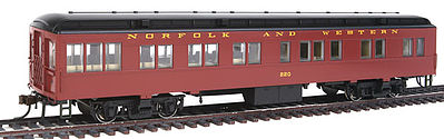 Con-Cor Solarium Norfolk & Western #220 Tuscan HO Scale Model Train Passenger Car #94432