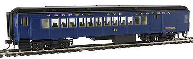 Con-Cor Combine Norfolk & Western #144 Pevler Blue HO Scale Model Train Passenger Car #95158