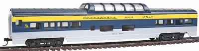Con-Cor 72 Streamline Vista Dome Chesapeake & Ohio HO Scale Model Train Passenger Car #959