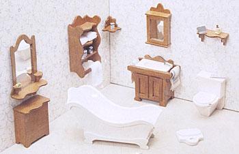 Corona Bathroom Furniture Wooden Doll House Kit #7204