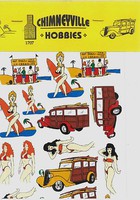 Chimney Beach Theme Low Rider Decals (D) Plastic Model Vehicle Decal Kit 1/24 1/25 Scale #1707