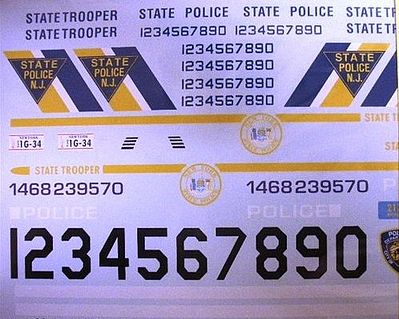 Chimney NJ, New York, & NY City State Trooper Police Decals Plastic ...