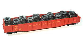 Chooch Heavy Equipment Tire Load HO Scale Model Train Freight Car Load #7236