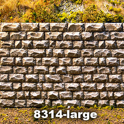 Chooch Cut Stone Retaining Wall Large O Scale Model Railroad Miscellaneous Scenery #8314