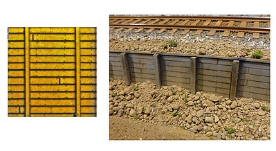 Chooch Flexible Timber Retaining Wall Small Model Railroad Miscellaneous Scenery #8608