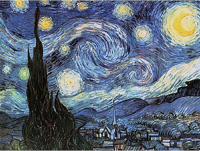 Colart Starry Night by Van Gogh Acrylic Paint by Number 12x16