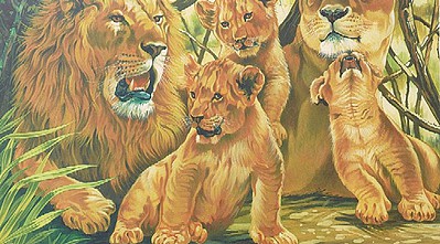 Colart Pride of Lions Acrylic Paint by Number 11.5x15.5 (Replaces #91589)