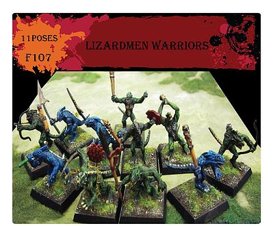 Caesar Lizardmen Warriors (11) Plastic Model Figure 1/72 Scale #107