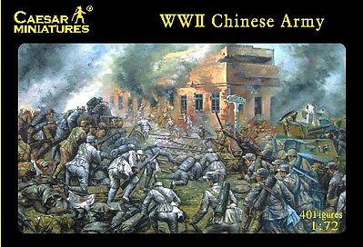 Caesar WWII Chinese Army (40) Plastic Model Military Figure 1/72 Scale #36
