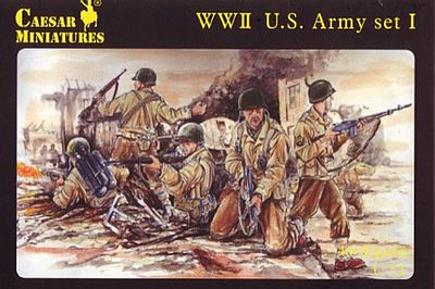 Caesar WWII US Army Set #1 (41) Plastic Model Military Figure 1/72 Scale #54