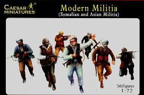 Caesar Modern Militia Somalian & Asian (36) Plastic Model Military Figure 1/72 Scale #63