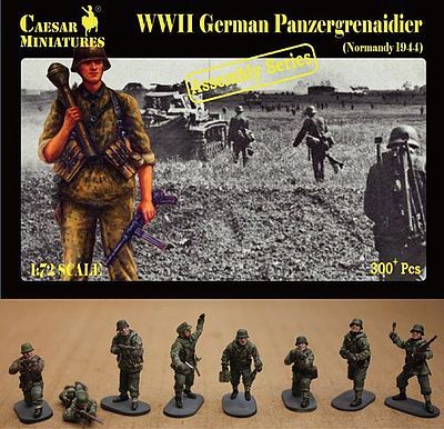 Caesar WWII German Panzergrenadier Normandy 1944 Plastic Model Military Figure 1/72 Scale #7716