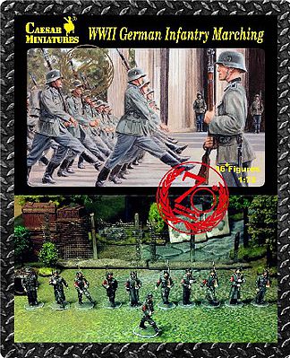 Caesar WWII German Infantry Marching (36+) Plastic Model Military Figure 1/72 Scale #81