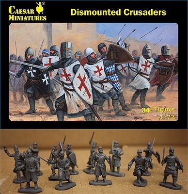 Caesar Dismounted Crusaders (34+) Plastic Model Military Figure 1/72 Scale #86