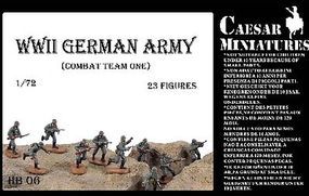 Caesar WWII German Army Combat Team One (23) Plastic Model Military Figure 1/72 Scale #hb6