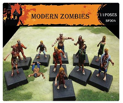 Caesar Modern Zombies (11) Plastic Model Figure 1/72 Scale #sf4