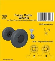 CMK 1/72 CMK Fairey Battle Wheels / for Azur-Frrom and CMK kits