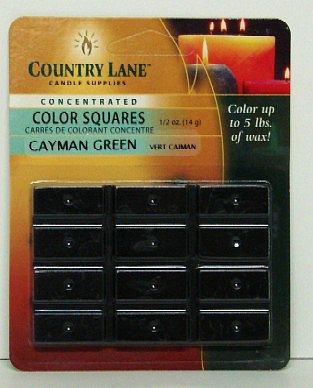 Candle-Making Concentrated Color Square Green 1/2oz. Candle Making Kit #90610