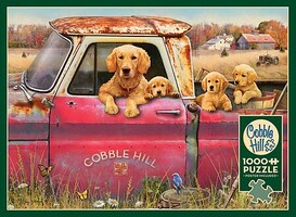 Cobble-Hill Cobble Hill Farm (Pickup Truck w/Dog & Puppies) Puzzle (1000pc)