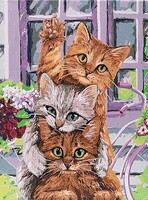 Cobble-Hill Hi Kittens Paint by Number (12''x16'')