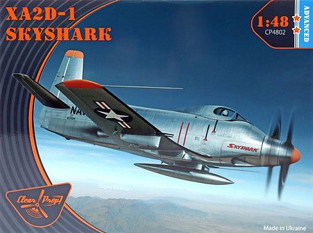 Clear-Prop XA2D1 Skyshark Early Version Attack Aircraft Plastic Model Airplane Kit 1/48 Scale #4802