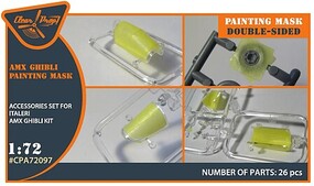 Clear-Prop 1/72 Clear Prop AMX Ghibli double-sided painting mask on ''yellow kabuki paper'' for Italeri kits