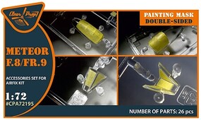 Clear-Prop 1/72 Clear Prop Meteor F.8/FR.9 double-sided painting mask (Airfix)