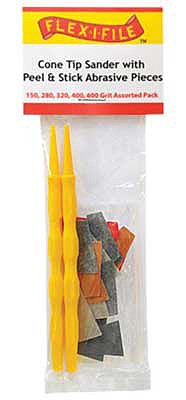 Creations Cone Tip Sander with Grit Assortment Hobby and Plastic Model Sanding Tool #cs321
