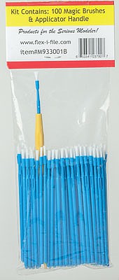 Creations Bulk 100-Pack Magic Brush with Handle (Blue Brush) Hobby and Model Paint Brush #m933001b
