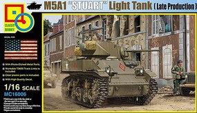 Classy M5A1 Stuart Late Production Light Tank Plastic Model Military Vehicle Kit 1/16 Scale #16006