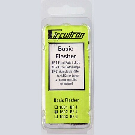 Circuitron Basic Flasher for Incandescent lamps or LEDs (BF-2) Model Railroad Lighting Accessory #1602