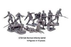 Toy-Soldiers WWII German Infantry (12) Plastic Model Military Figure 1/32 Scale #112