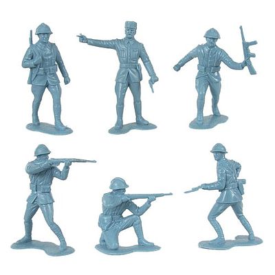 Toy-Soldiers WWII French Infantry (12) Plastic Model Military Figure 1/ ...