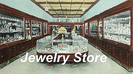 City-Classics HO Jewelry Store Picture Windo