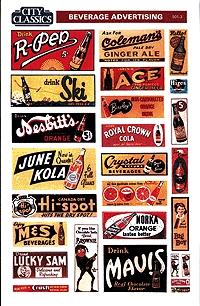 City-Classics Beverage Advertising Signs HO Scale Model Railroad Sign #5013