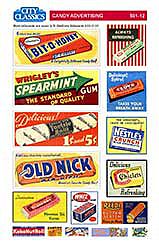 City-Classics Candy Advertising Signs HO Scale Model Railroad Roadway Sign #512