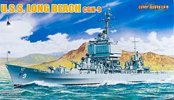 Cyber USS Long Beach CGN-9 Plastic Model Cruiser Kit 1/700 Scale #7091