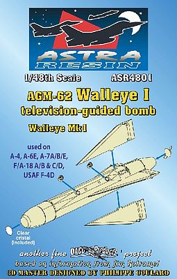 Daco AGM62 Walleye I Mk 1 Television-Guided Bomb Plastic Model Weapon Kit 1/48 Scale #4801