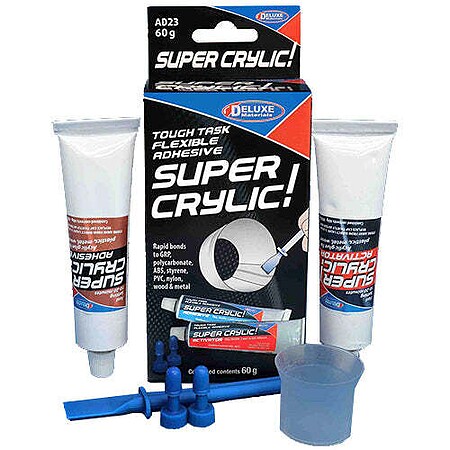 Deluxe-Materials Super Crylic Twin pack (2.1oz) Hobby and Plastic Model Adhesive #ad23