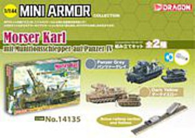 DML Morser Larl mit Munitionsschlepper Plastic Model Military Vehicle 1/144 Scale #14135