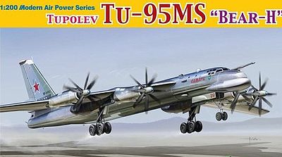 DML Tupolev Tu95MS Bear H Aircraft Plastic Model Airplane Kit 1/200 Scale #2014