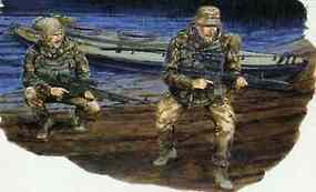DML British SBS with Kayak Plastic Model Military Figure 1/35 Scale #3023