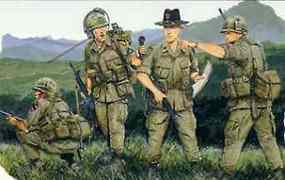 thumbnail image 2 of Master Box 1/35 Scale Jungle Patrol (Vietnam War) – Plastic Model Kit 3595 – 4 Figures 2 of 5