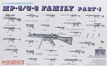 DML MP-5/G-3 Family Plastic Model Military Weapons 1/35 Scale #3803