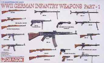 DML WWII German Infantry Weapons Part 1 Plastic Model Weapons 1/35 Scale #3809