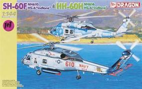 DML SH60F & HH60H HS6 Indians USN Helicopter Plastic Model Helicopter Kit 1/144 Scale #4619